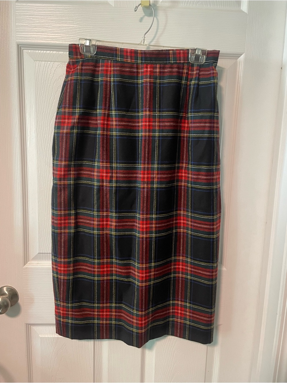 Vintage Clothes Horse Plaid Midi Skirt Size 12
